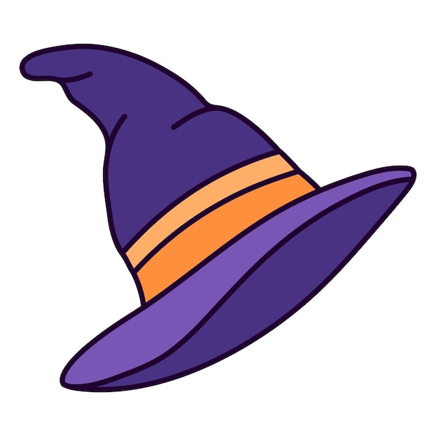 Halloween witch hat accessory icon