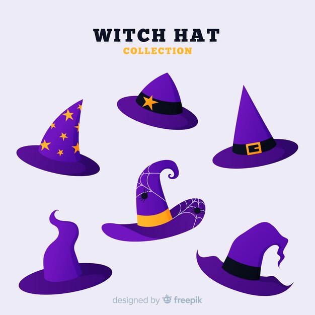 Halloween witch hat collection