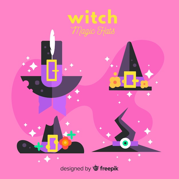 Halloween witch hat collection