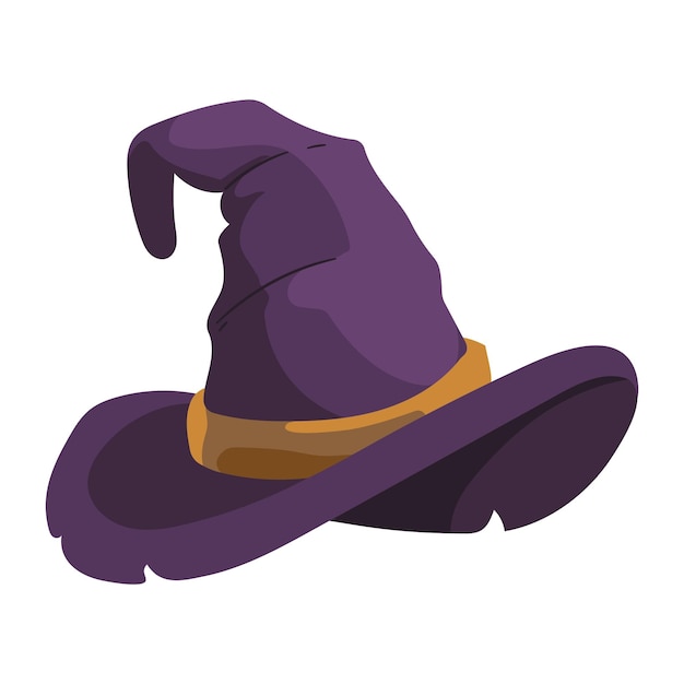 Free vector halloween witch hat isolated illustration