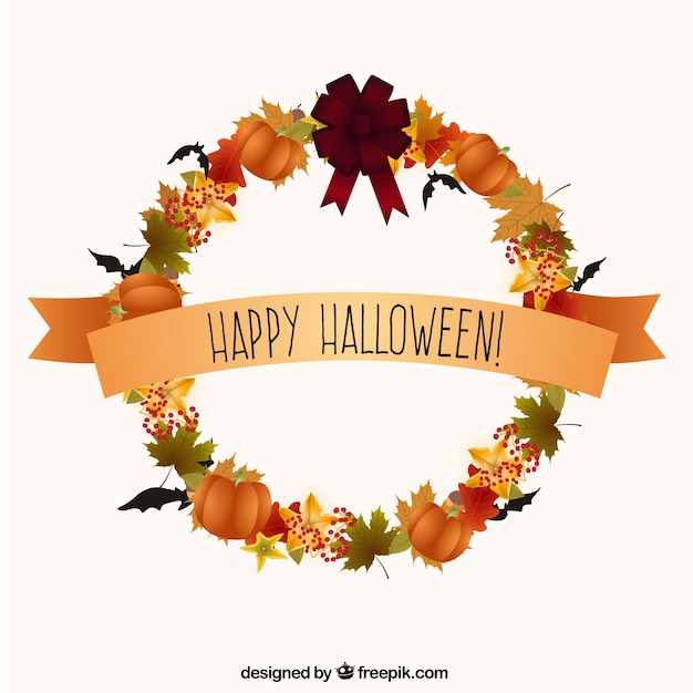 Free vector halloween wreath