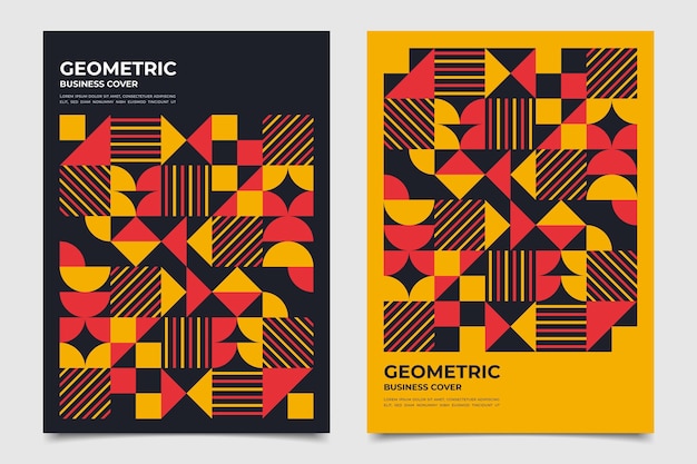 Halves of circles geometric business cover collection