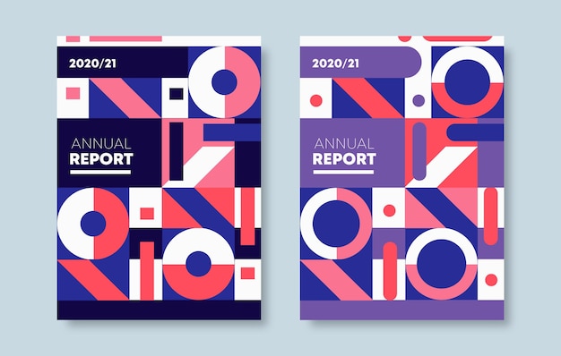 Halves of circles shapes geometric business cover