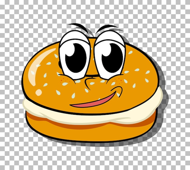 Hamburger cartoon character isolated