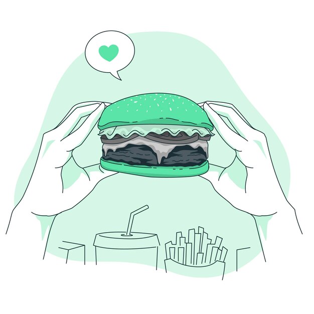 Hamburger concept illustration