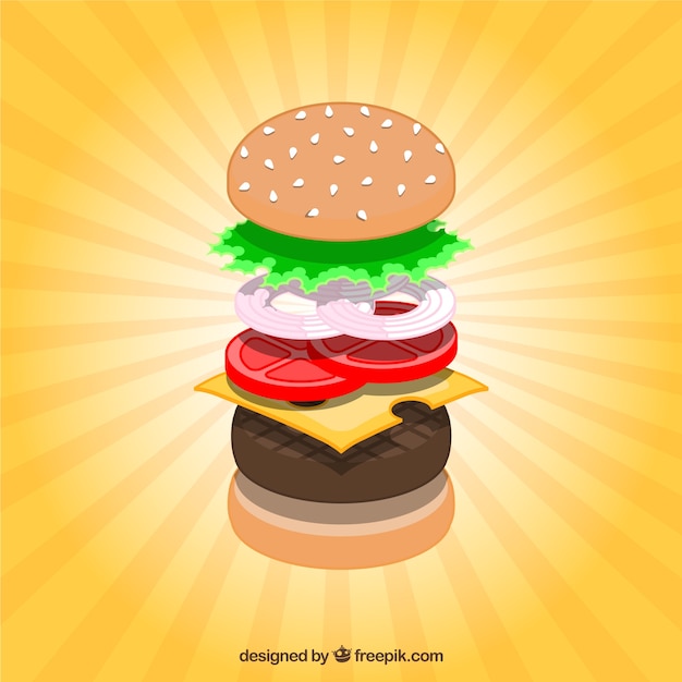 Free vector hamburger ingredients