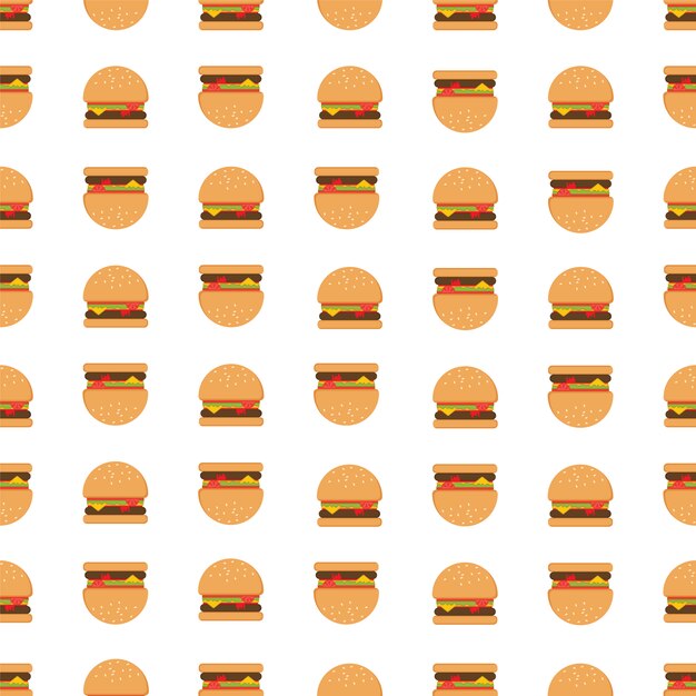 햄버거 패턴 배경