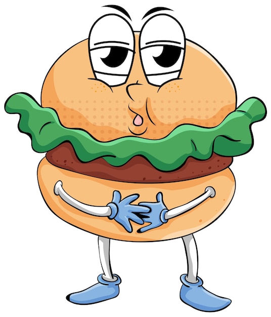 Hamburger with big eyes
