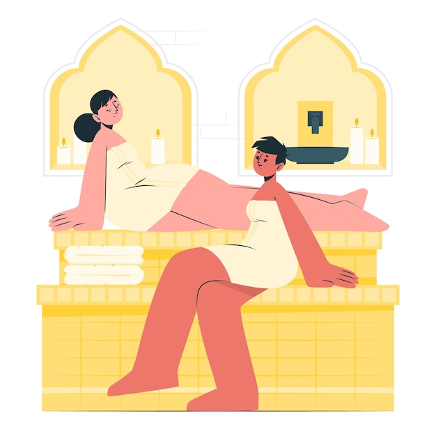 Free vector hammam concept illustration