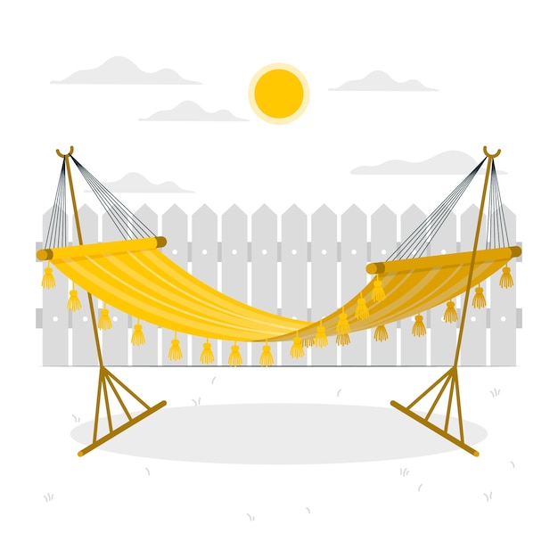 Hammock illustration concept