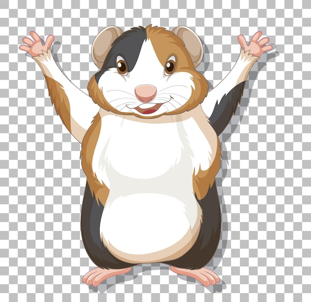 Free vector hamster in cartoon style