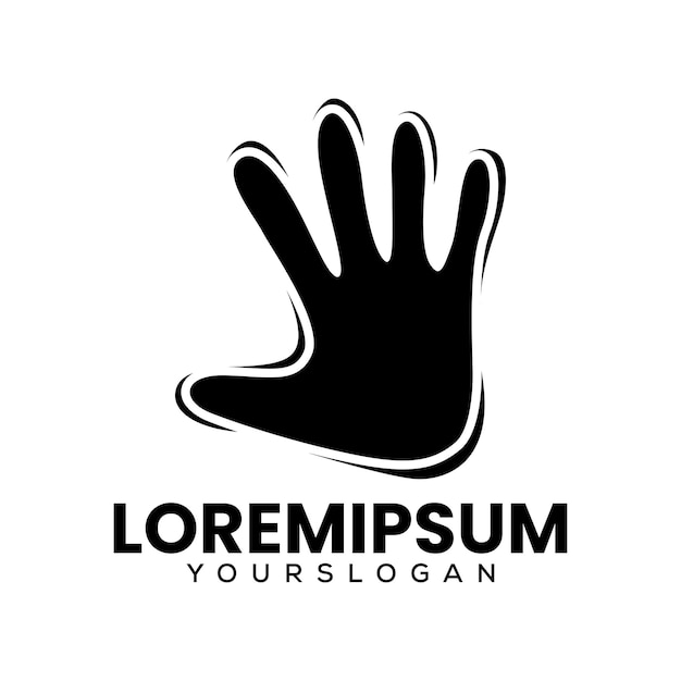 Hand black icon logo design