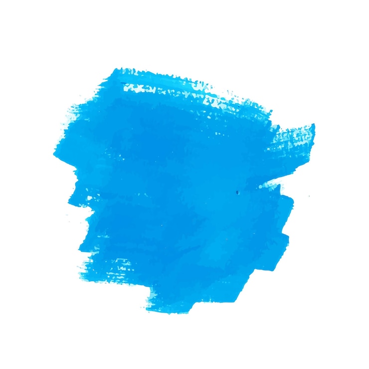 Free Vector hand draw blue brush stroke watercolor design