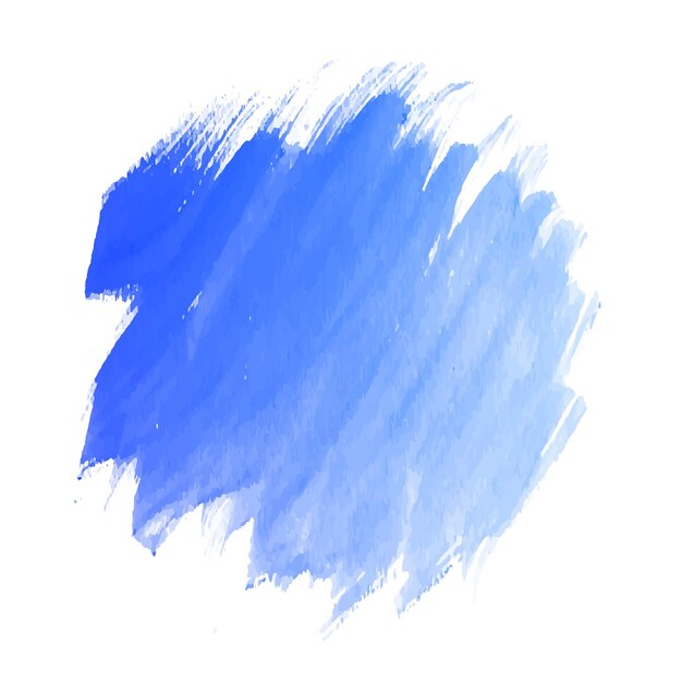 Hand draw blue brush stroke watercolor design