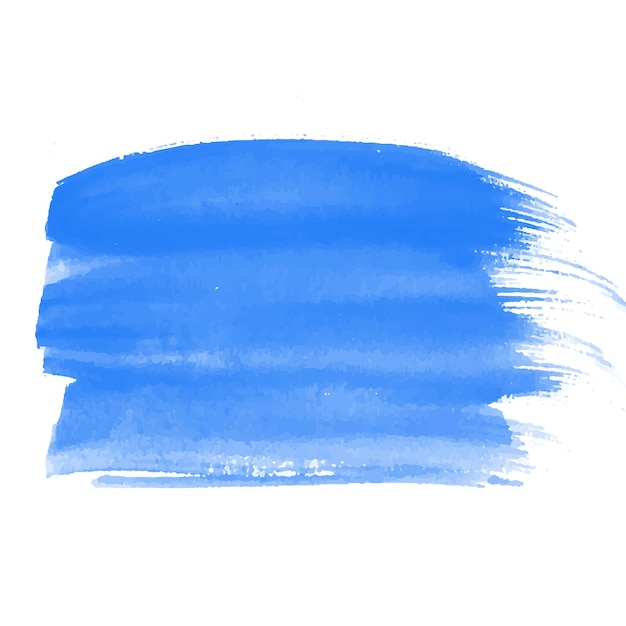 Hand draw blue brush stroke watercolor design