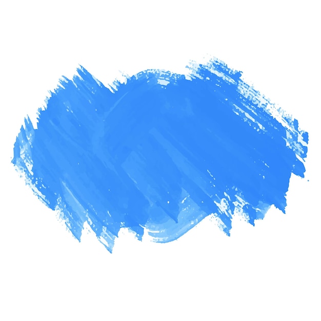 Free vector hand draw blue brush stroke watercolor design