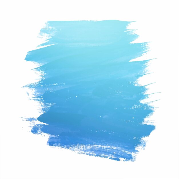 Hand draw blue watercolor brush strock design