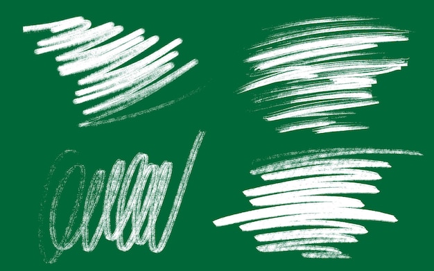 Бесплатное векторное изображение Набор мазков кисти для рисования