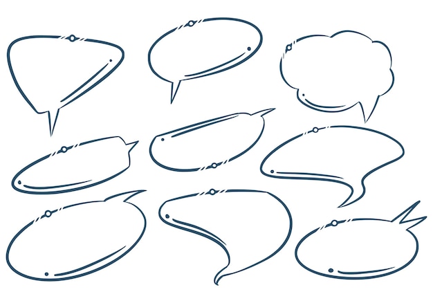 Free vector hand draw chat sketch set design