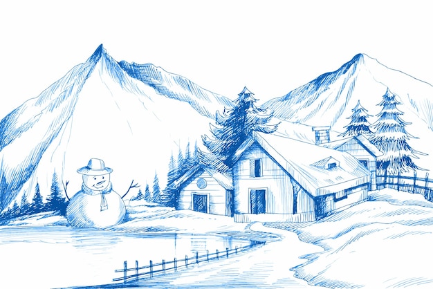 Download Cottage Winter Season RoyaltyFree Stock Illustration Image   Pixabay