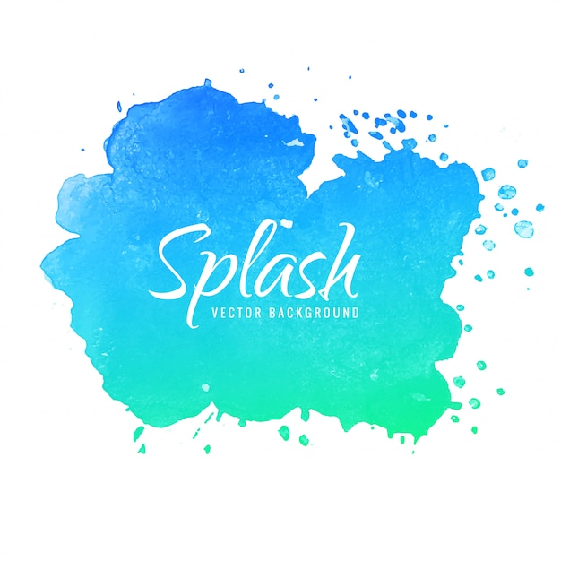 Hand draw colorful splash watercolor background