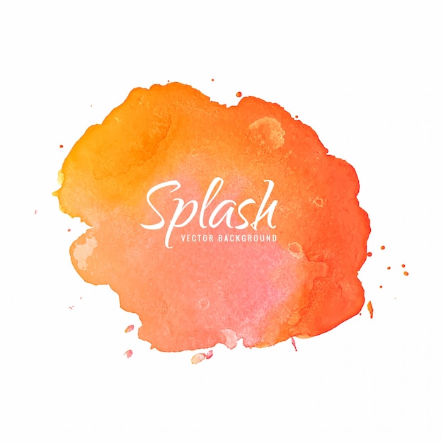 Hand draw colorful splash watercolor background