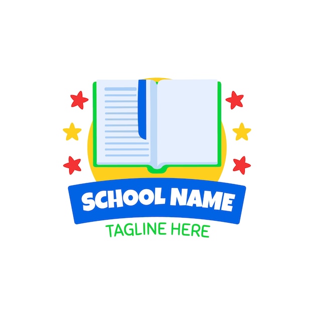 Free vector hand draw elementary school logo design