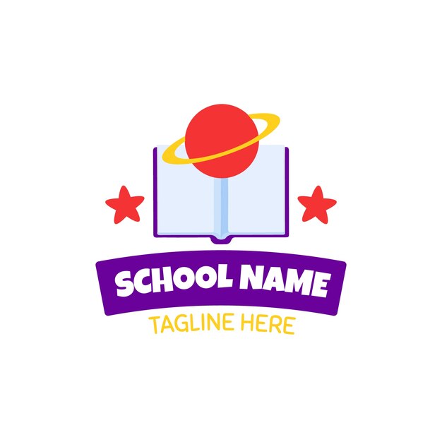 Ручной рисунок логотипа начальной школы