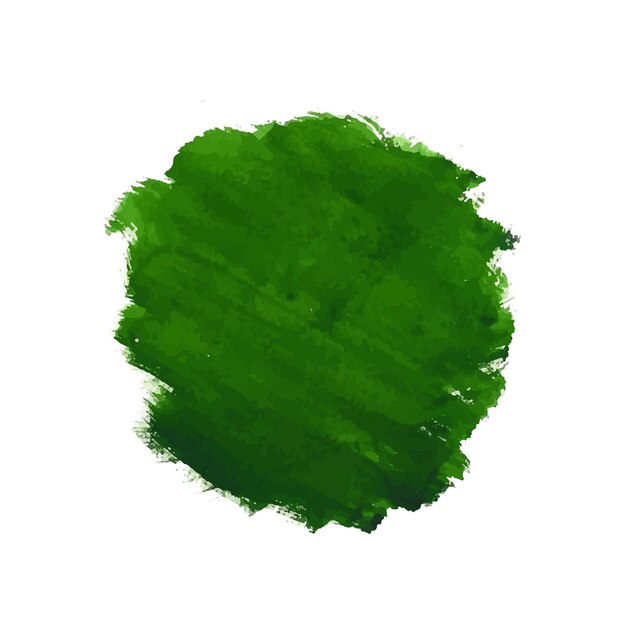 Hand draw green brush stroke watercolor design