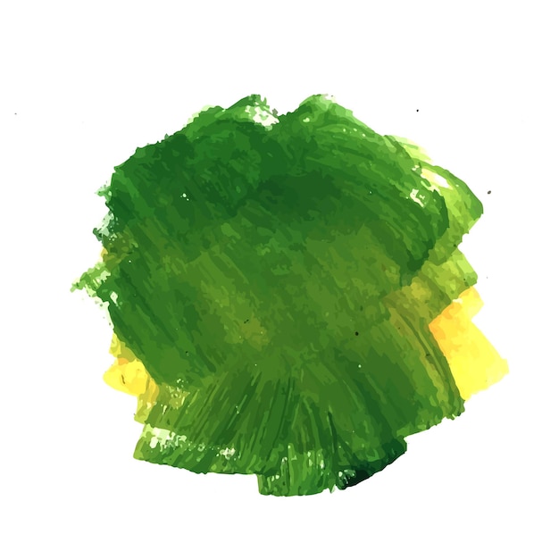 手描きの緑のブラシストローク水彩デザイン