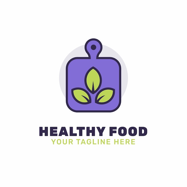 Ручной рисунок логотипа здорового питания