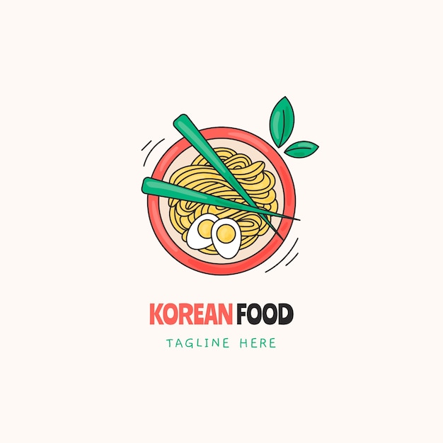 手描き韓国料理のロゴデザイン