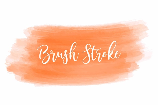 Free vector hand draw orange brush stroke watercolor design