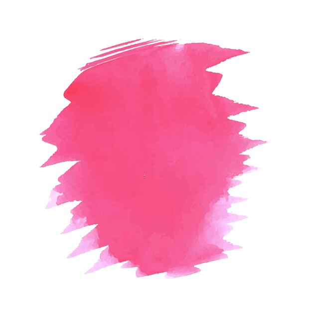 Ручной обращается розовый мазок кистью акварельный дизайн