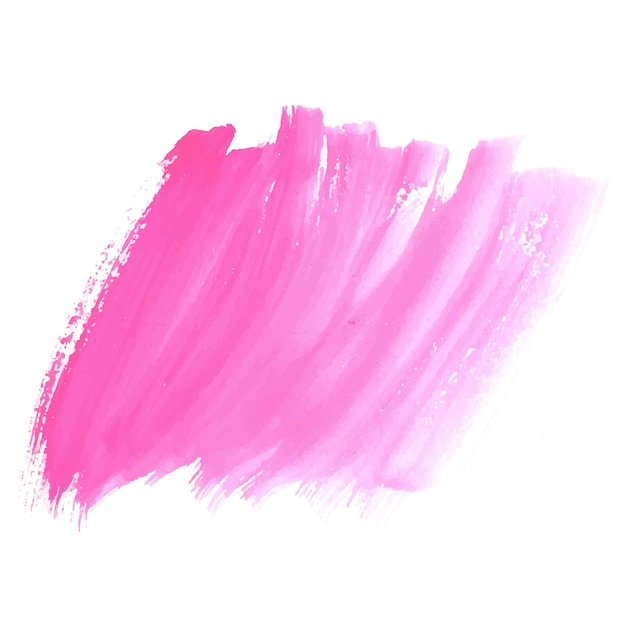 Hand draw pink brush stroke watercolor design