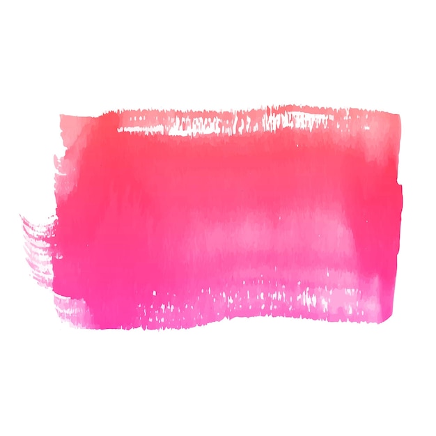 Hand draw pink brush stroke watercolor design