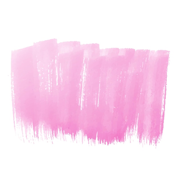Free vector hand draw pink brush stroke watercolor design