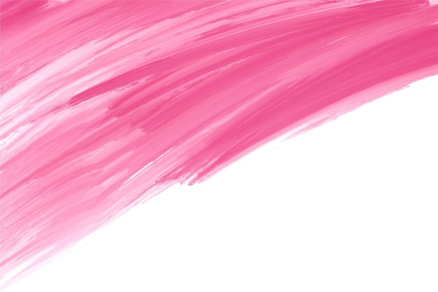 無料ベクター 手描きピンクのブラシストローク水彩デザイン
