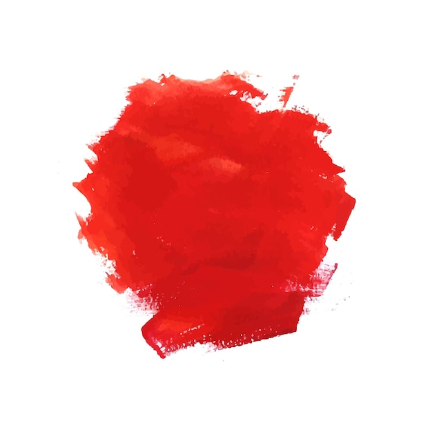 Free vector hand draw red brush stroke watercolor design