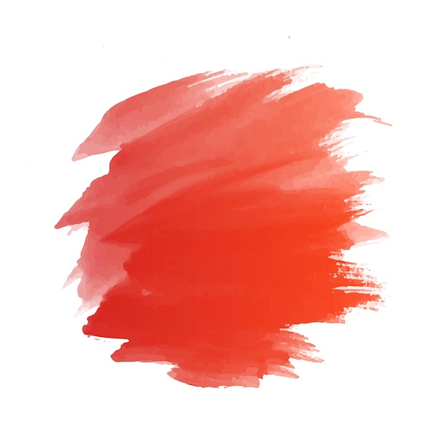 Free vector hand draw red brush stroke watercolor design