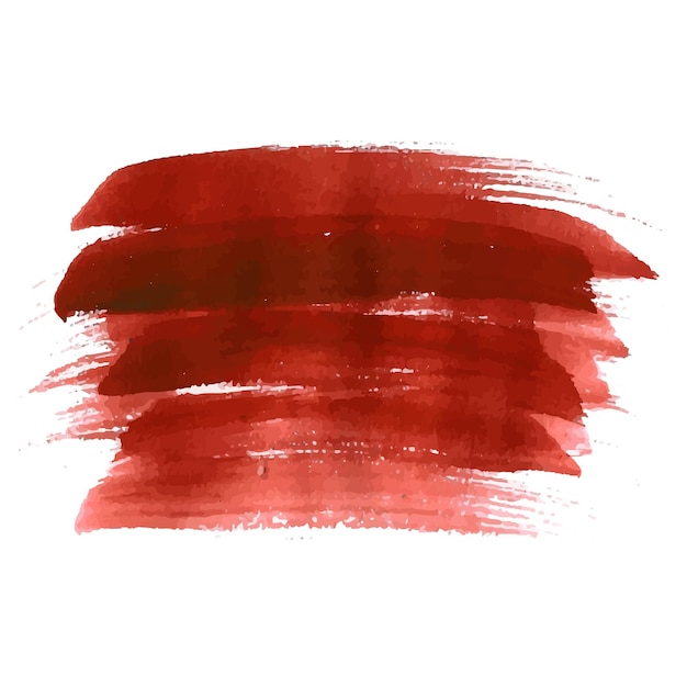 Hand draw red brush stroke watercolor design