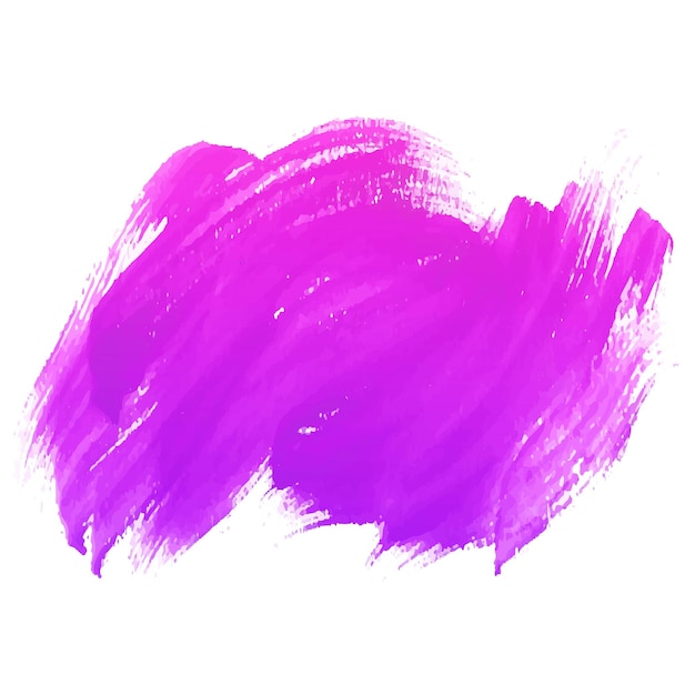 Hand draw violet brush stroke watercolor design