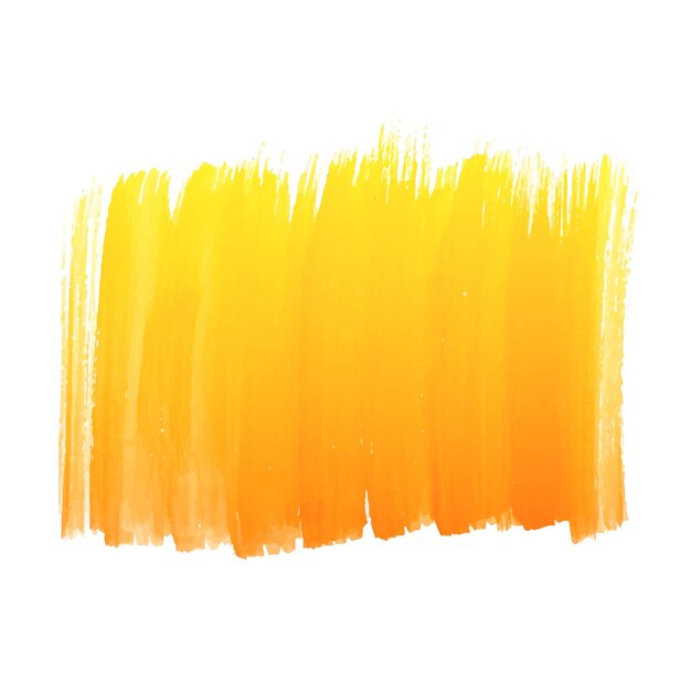 Ручной обращается желтый оранжевый мазок кисти акварельный дизайн