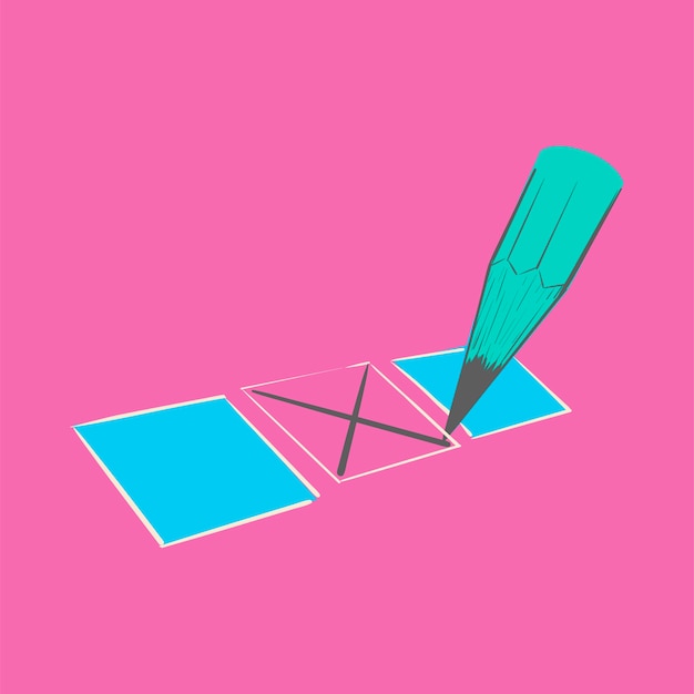 hand drawing illustration of election concept