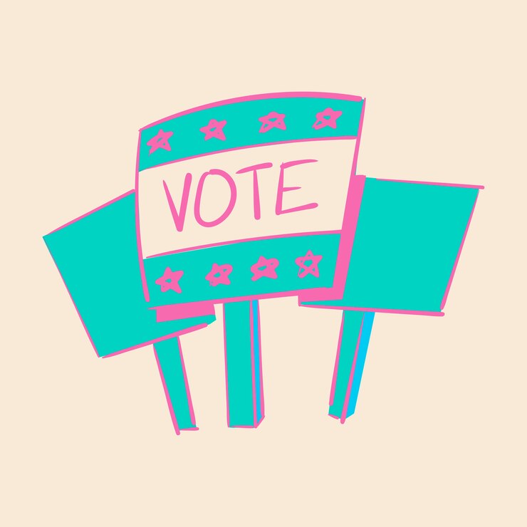Free Vector hand drawing illustration of election concept
