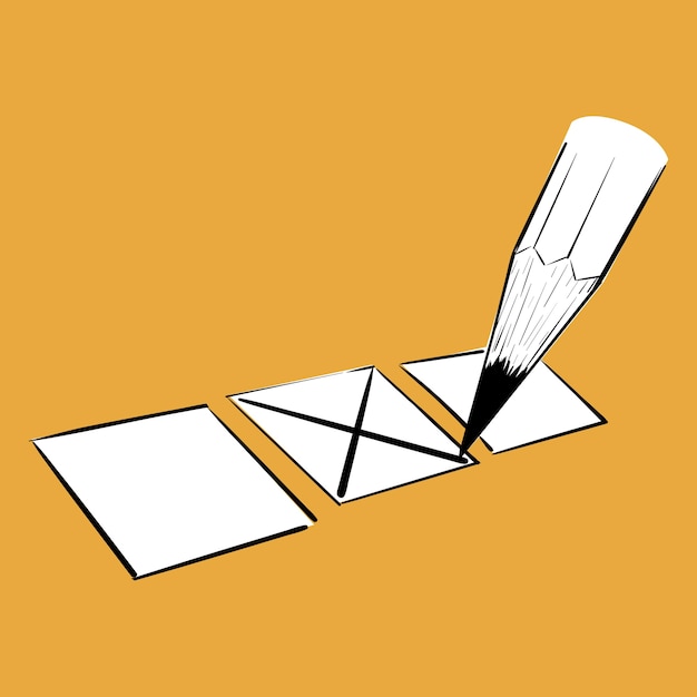 hand drawing illustration of election concept