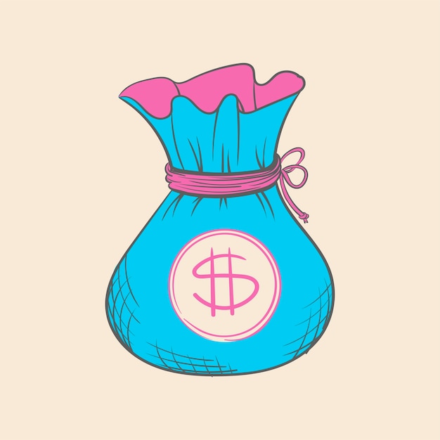 hand drawing illustration of finance concet