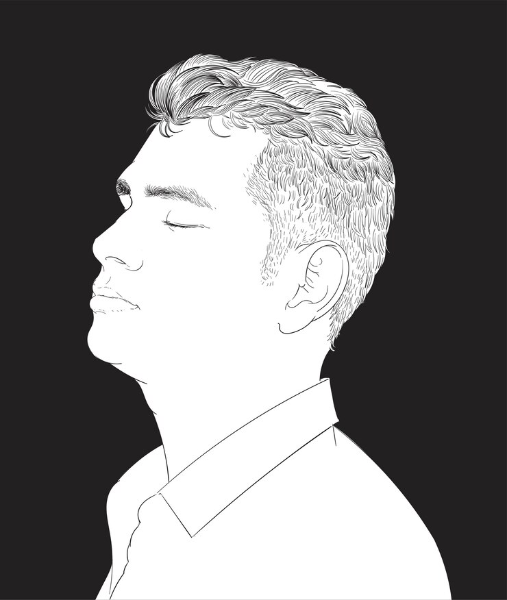 Free Vector hand drawing illustration of human face