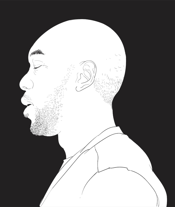 Free Vector hand drawing illustration of human face