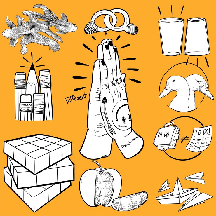Free Vector hand drawing illustration of individuality